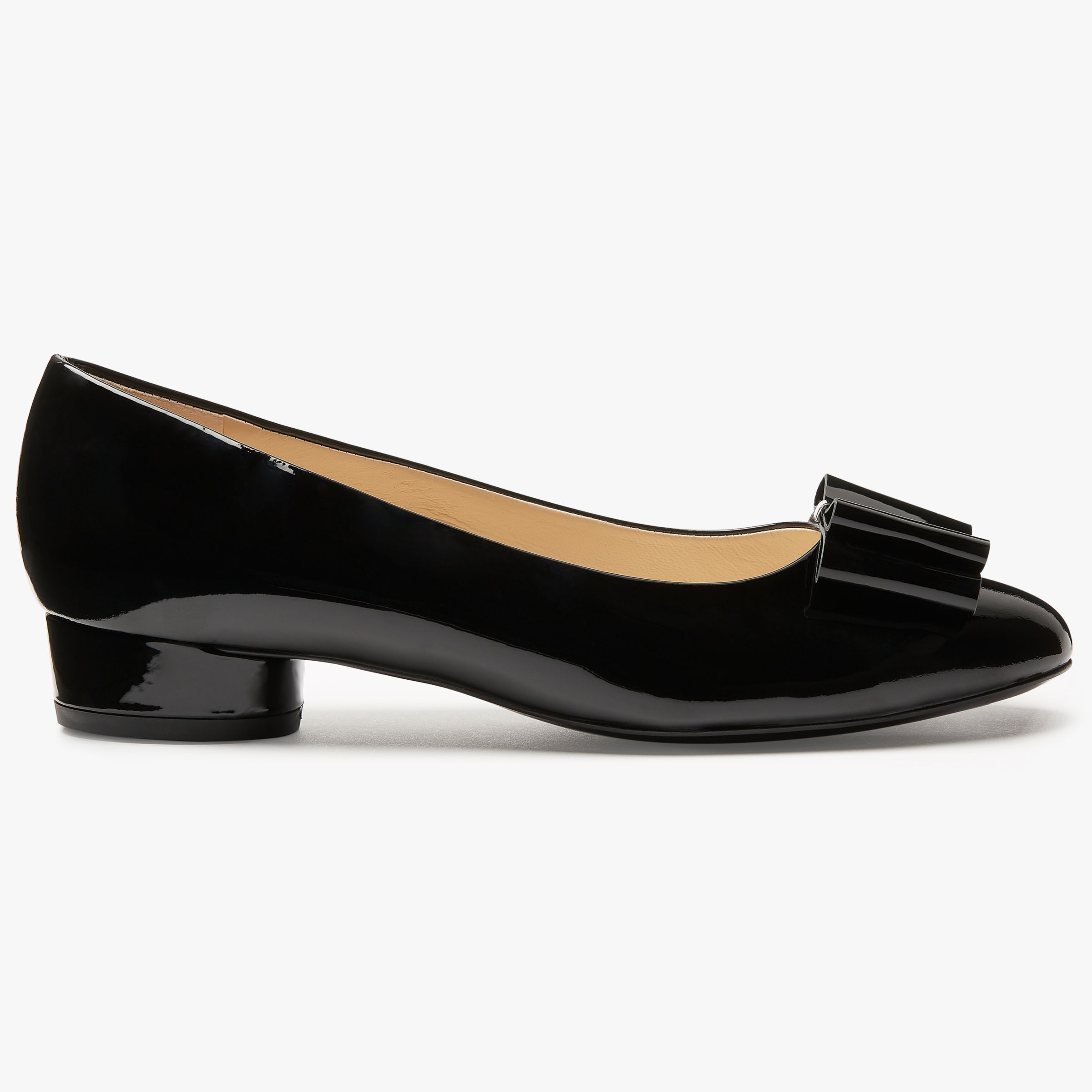 black patent low heels