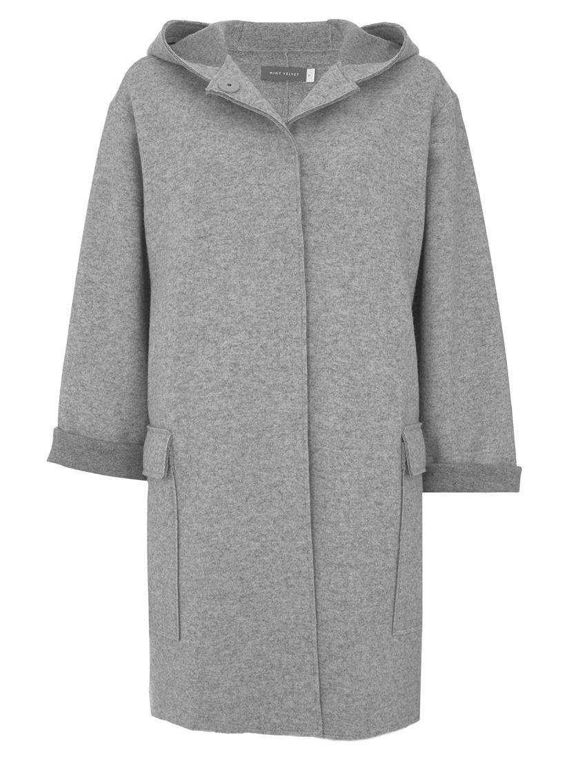 Mint Velvet Relaxed Coat, Grey