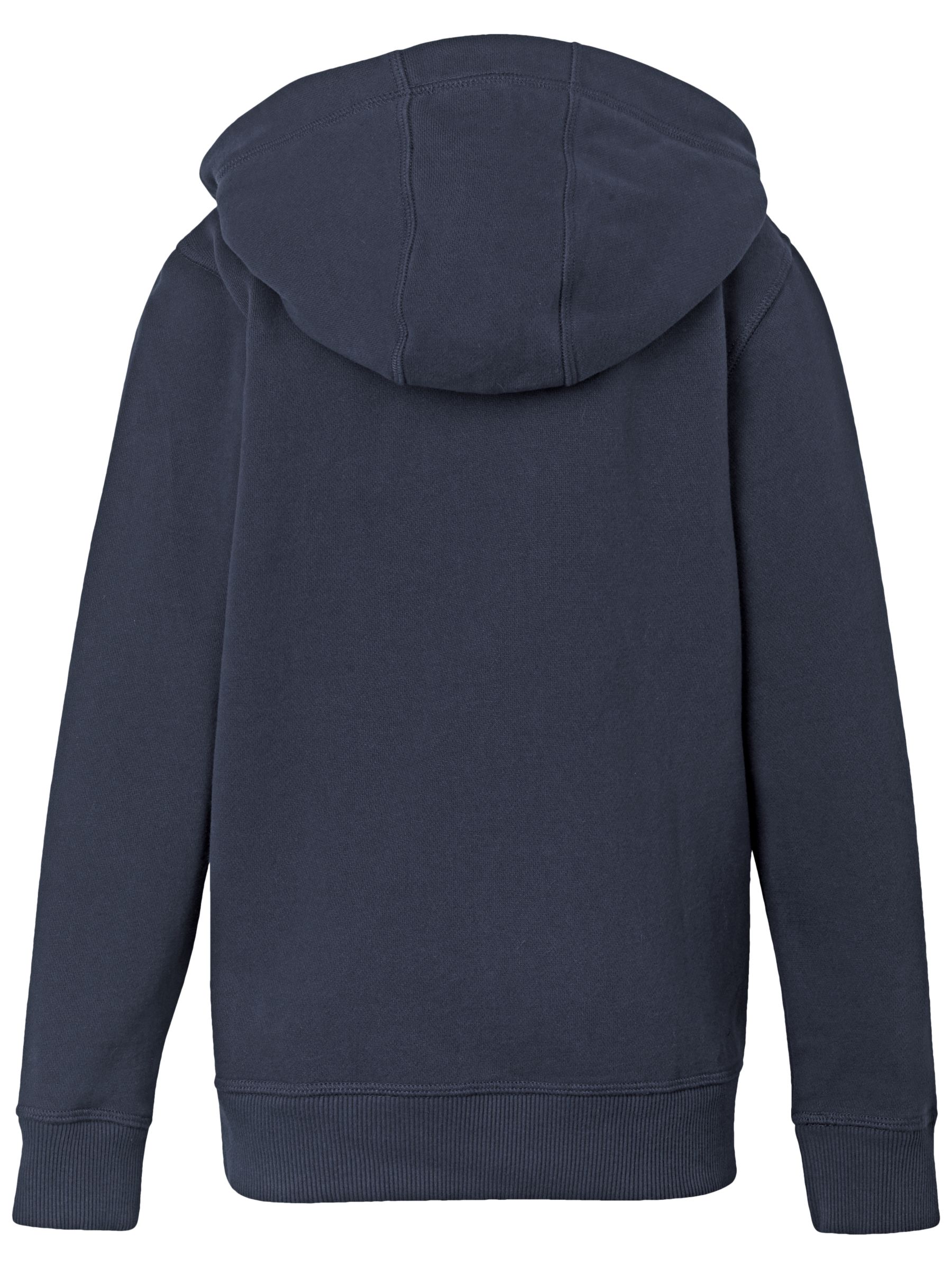 Fat Face Boys' Zip Through Hooded Sweatshirt, Navy at John Lewis & Partners