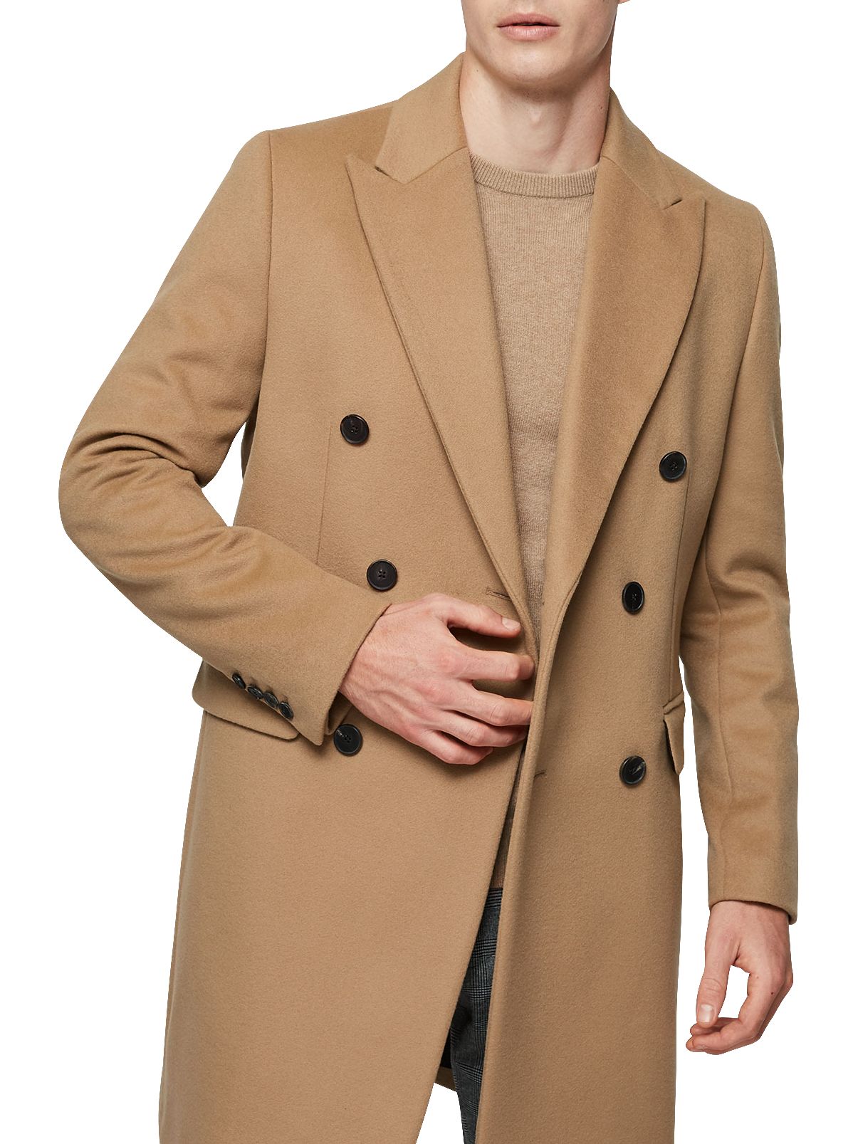 Reiss Francisco Double-Breasted Overcoat