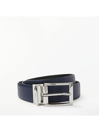 Polo Ralph Lauren Reversible Leather Belt, Navy/Black