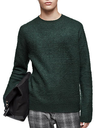 Reiss Hutton Stripe Knit Jumper, Dark Green