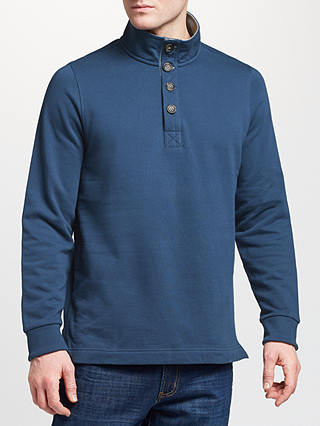 John Lewis & Partners Weekend Button Neck Sweatshirt