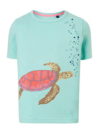 John Lewis & Partners Boys' Turtle Graphic T-Shirt, Green