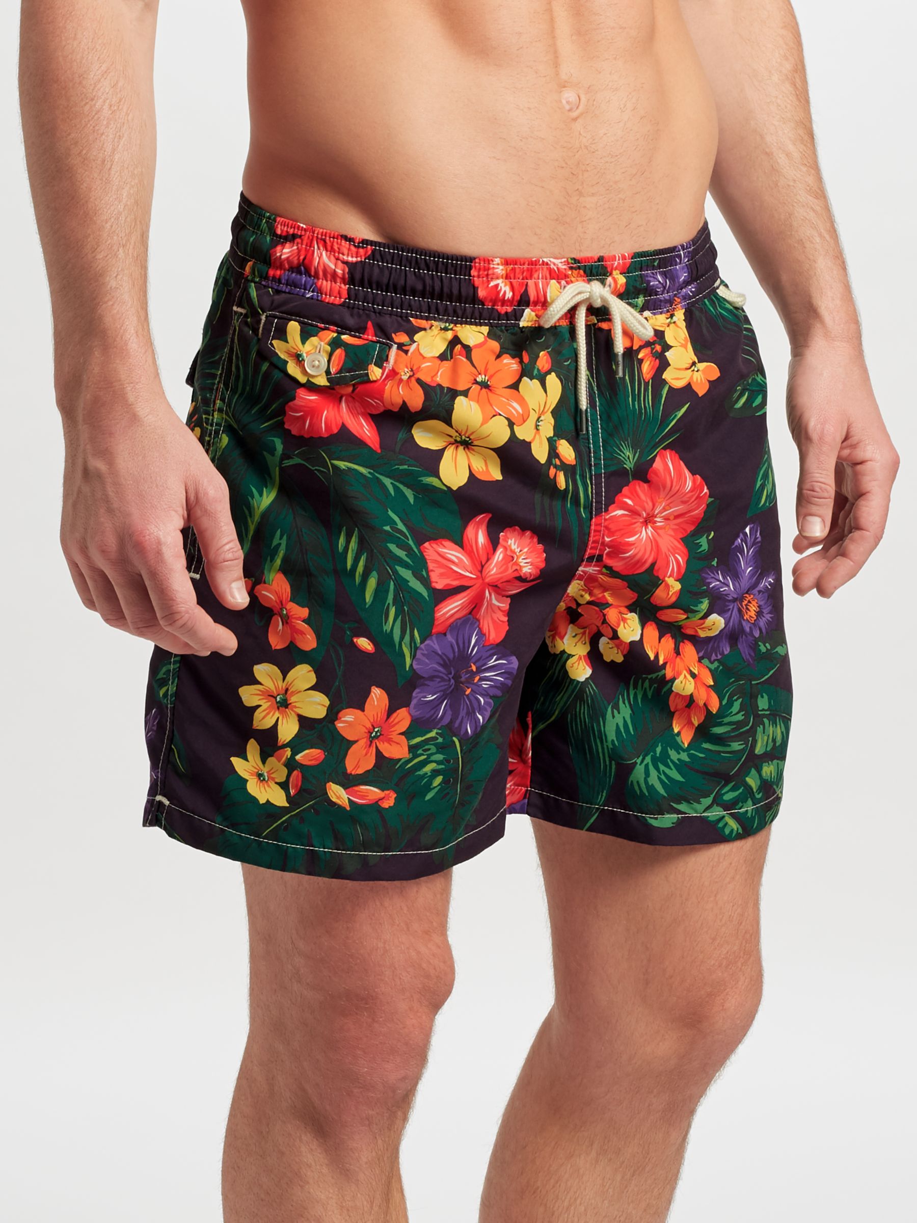 polo ralph lauren hawaiian swim shorts navy