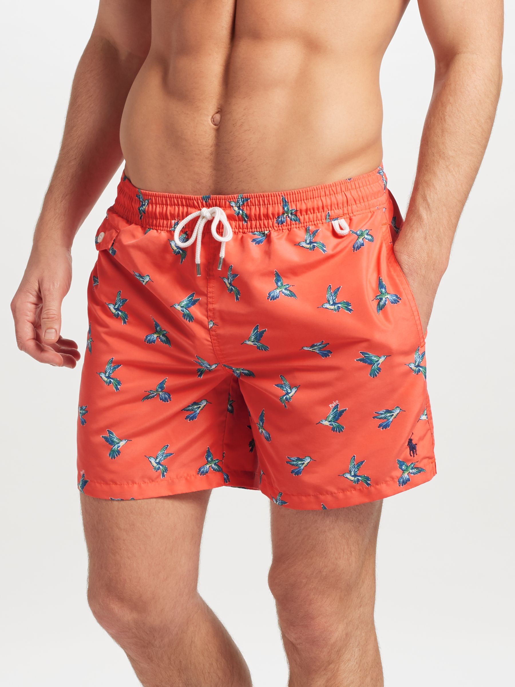 Polo Ralph Lauren Traveller Hummingbird Swim Shorts, Orange