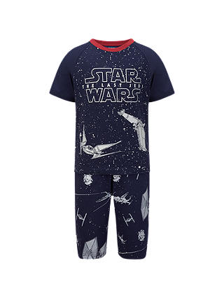 Star Wars Children's Episode 8 Glow In The Dark Short Pyjamas, Blue