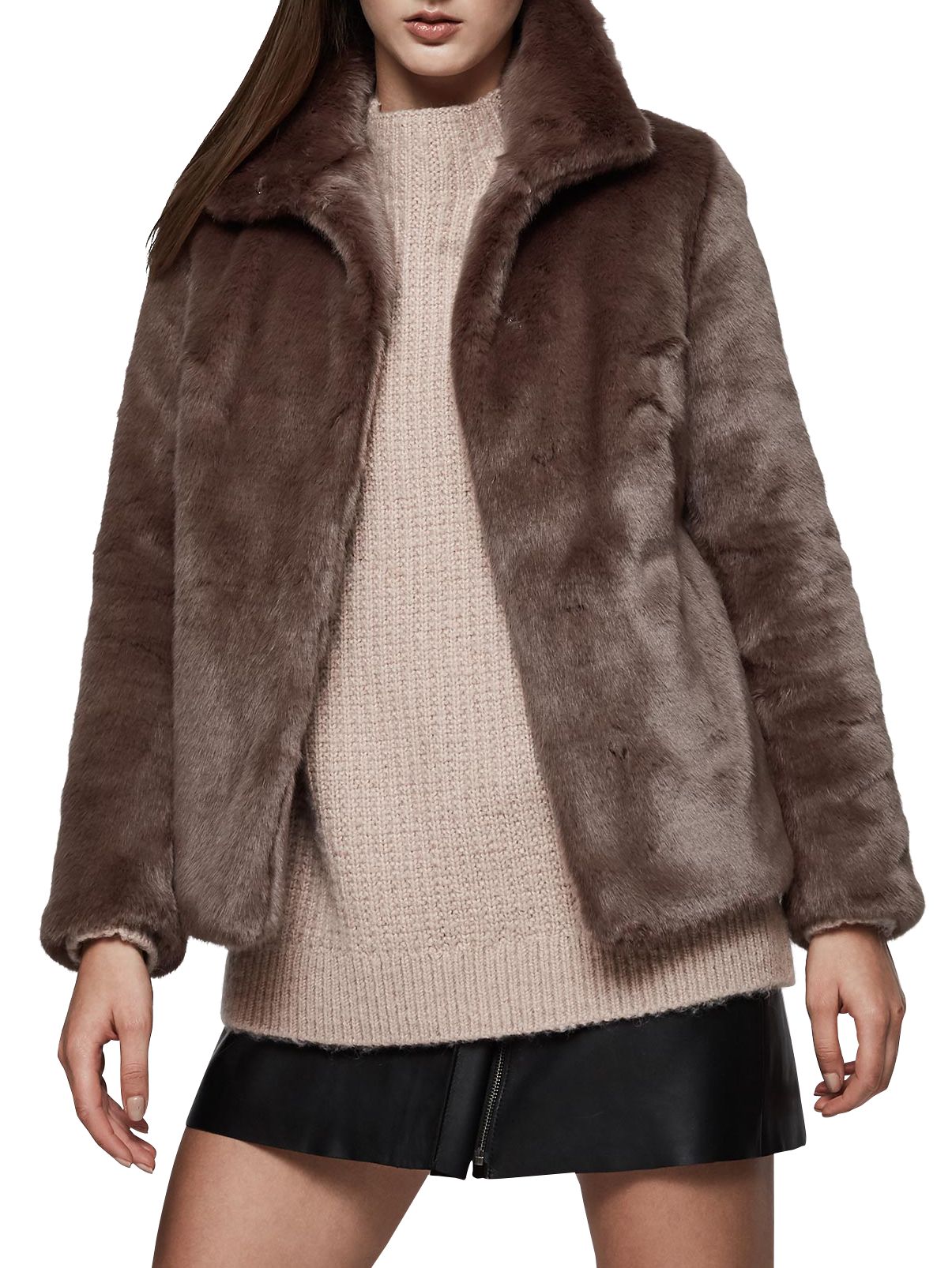 Reiss Orsa Faux Fur Coat at John Lewis & Partners