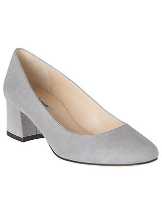 L.K. Bennett Maisy Block Heeled Court Shoes, Grey Suede