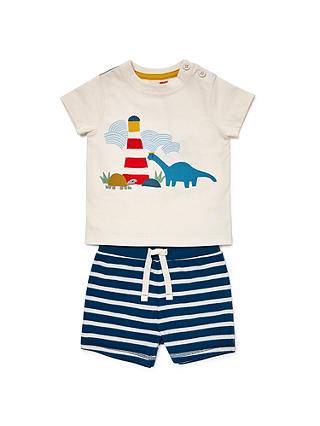 John Lewis & Partners Baby Lighthouse T-Shirt and Shorts Set, Multi