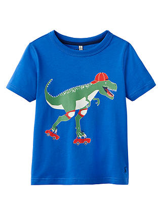 Little Joule Boys' Ray Dinosaur T-Shirt, Blue