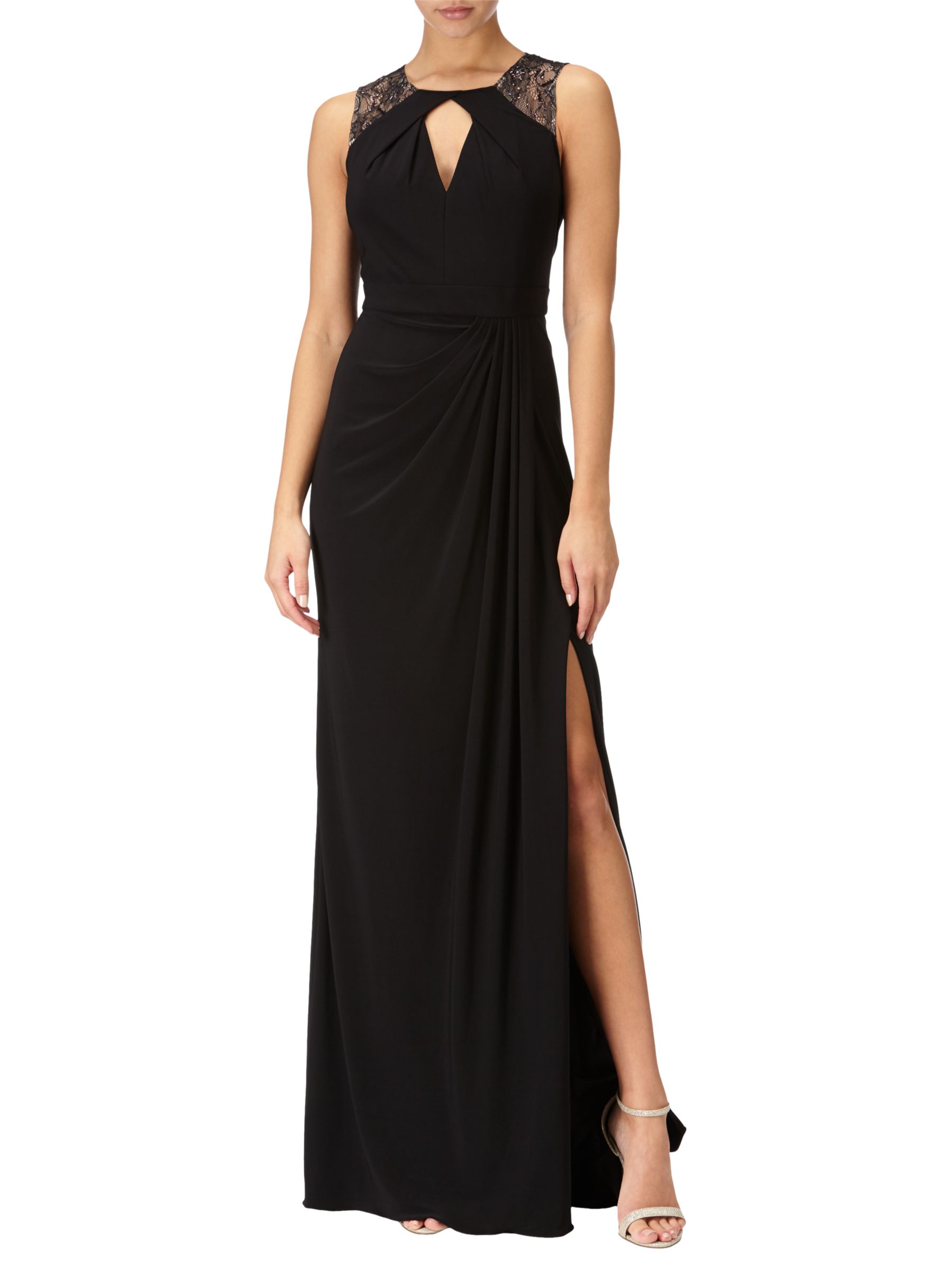 adrianna papell jersey sleeveless gown