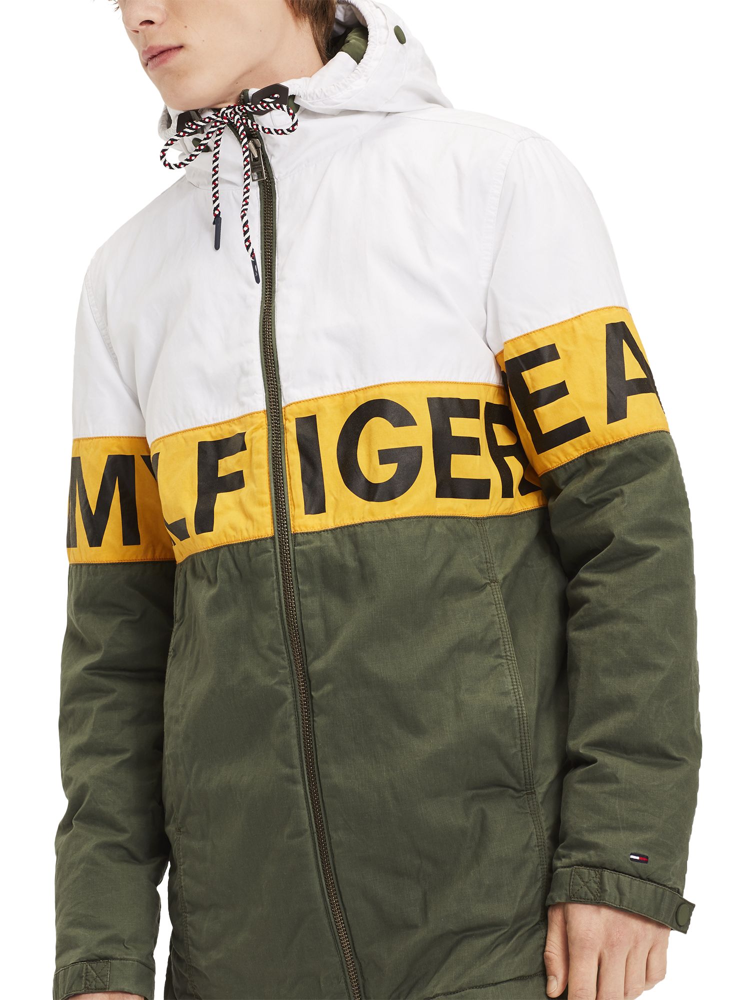 Tommy Jeans Logo Jacket, Thyme/White