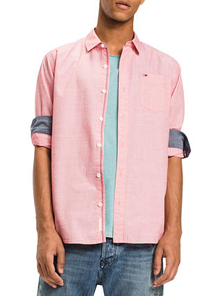 Tommy Jeans Cotton Regular Fit Shirt, Racing Red