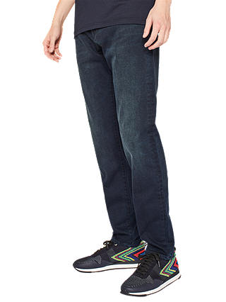 PS Paul Smith Super Soft Cross Hatch Tapered Jeans, Navy Wash