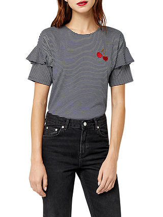 Warehouse Embroidered Stripe T-Shirt