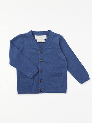John Lewis & Partners Heirloom Collection Baby Knit Cardigan, Navy