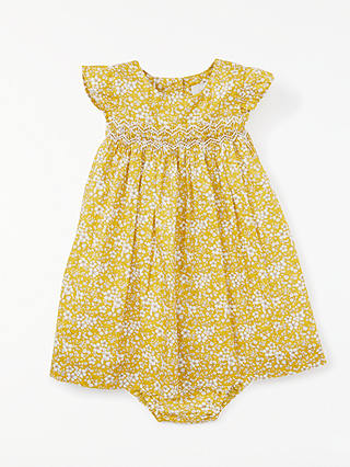 John Lewis & Partners Heirloom Collection Baby Floral Ruby Dress