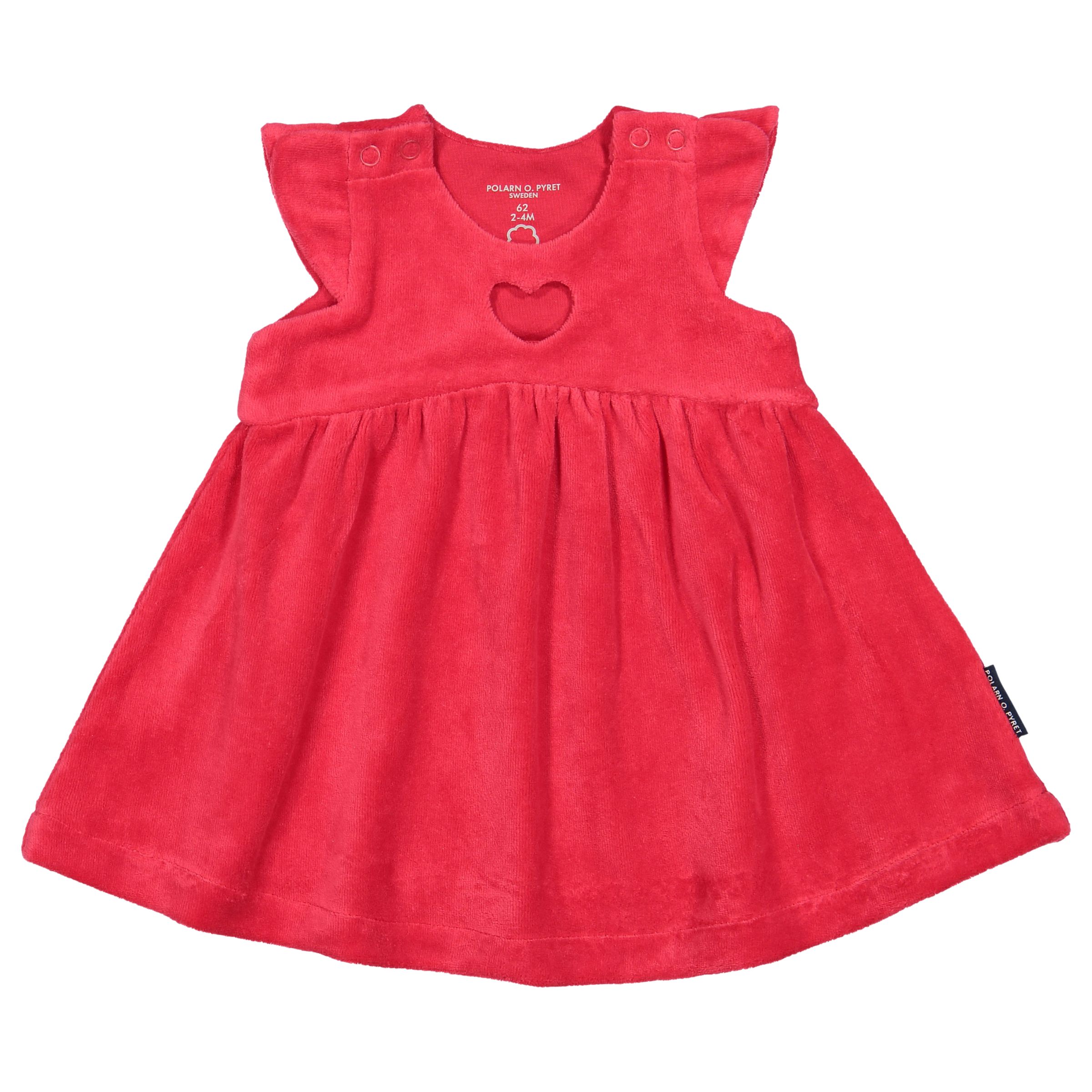Polarn O. Pyret Baby Velour Dress, Red