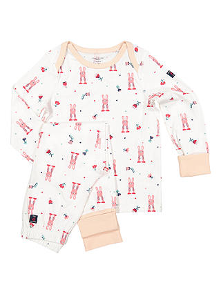 Polarn O. Pyret Children's Rabbit Pyjamas, Pink