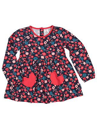 Polarn O. Pyret Children's Floral Tunic Top, Blue