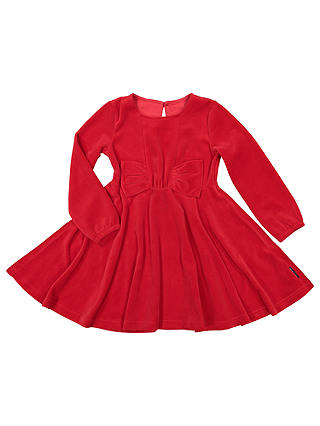 Polarn O. Pyret Girls' Velour Dress, Red