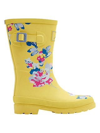 Little Joule Children's Margate Floral Wellington Boots, Yellow