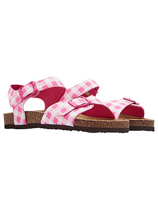 Little Joule Children's Gingham Tippy Toes Sandals, Pink