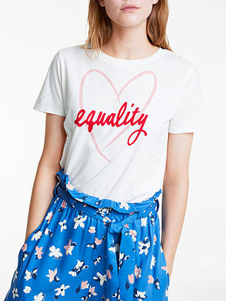 People Tree Equality Heart T-Shirt, White