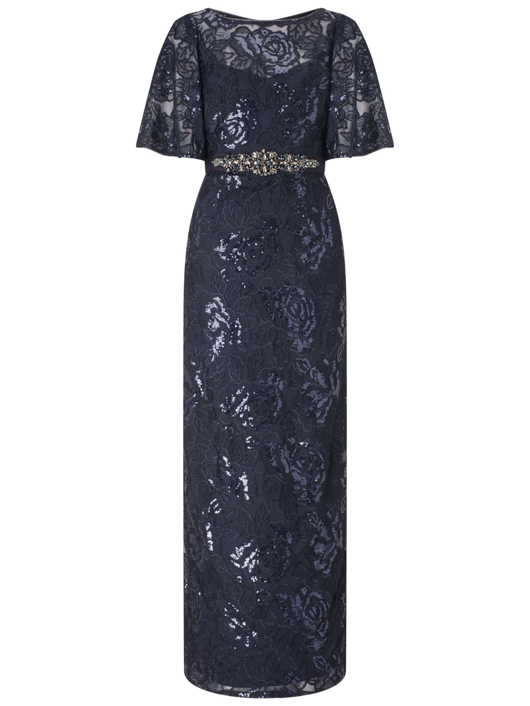 Adrianna Papell Sequin Embroidered Dress, Midnight