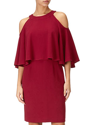 Adrianna Papell Cold Shoulder Sheath Dress, Cranberry