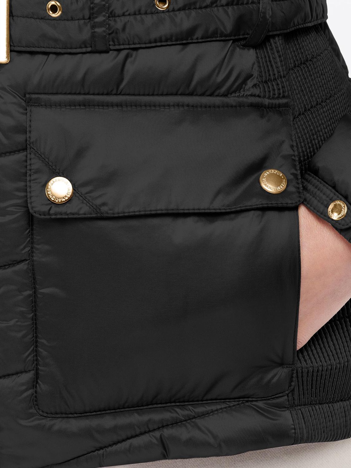barbour international gleann quilted jacket black