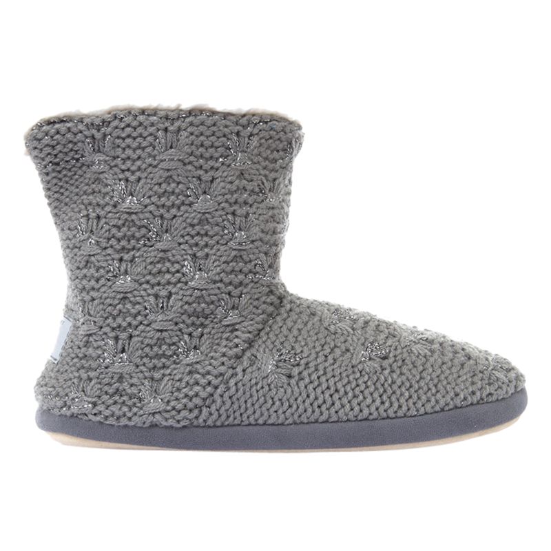 Hygge by Mint Velvet Cable Stitch Knit Boot Slippers