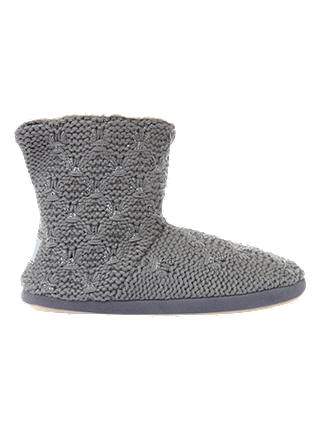 Hygge by Mint Velvet Cable Stitch Knit Boot Slippers