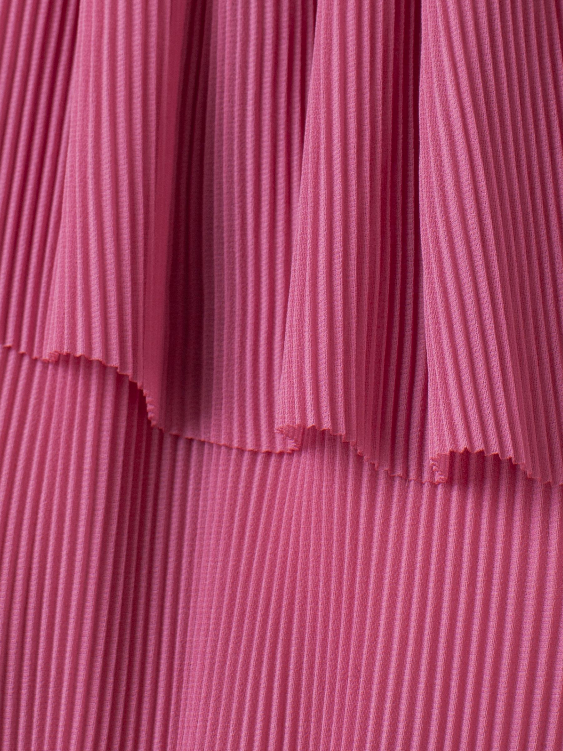 Finery Balstone Layered Pleated Dress, Rose Pink