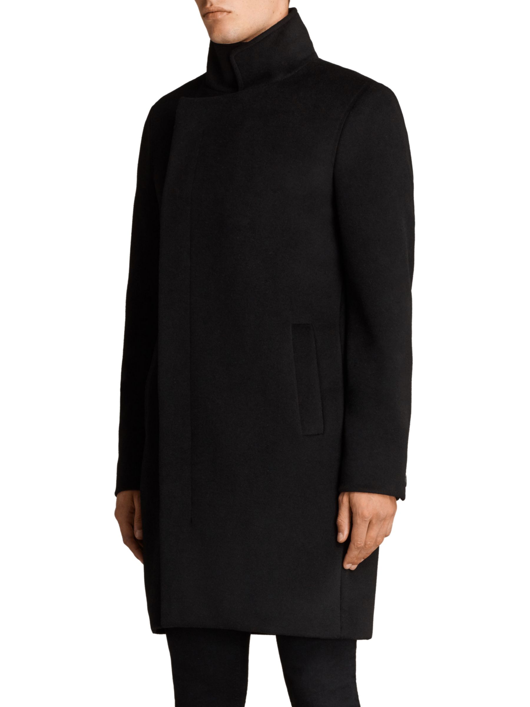 black wrap over coat