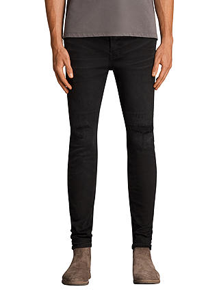 AllSaints Bixby Stretch Skinny Jeans, Black