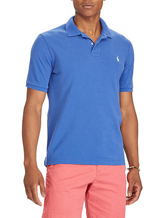 Polo Ralph Lauren Custom Slim Fit Weathered Polo Shirt, Provincetown Blue