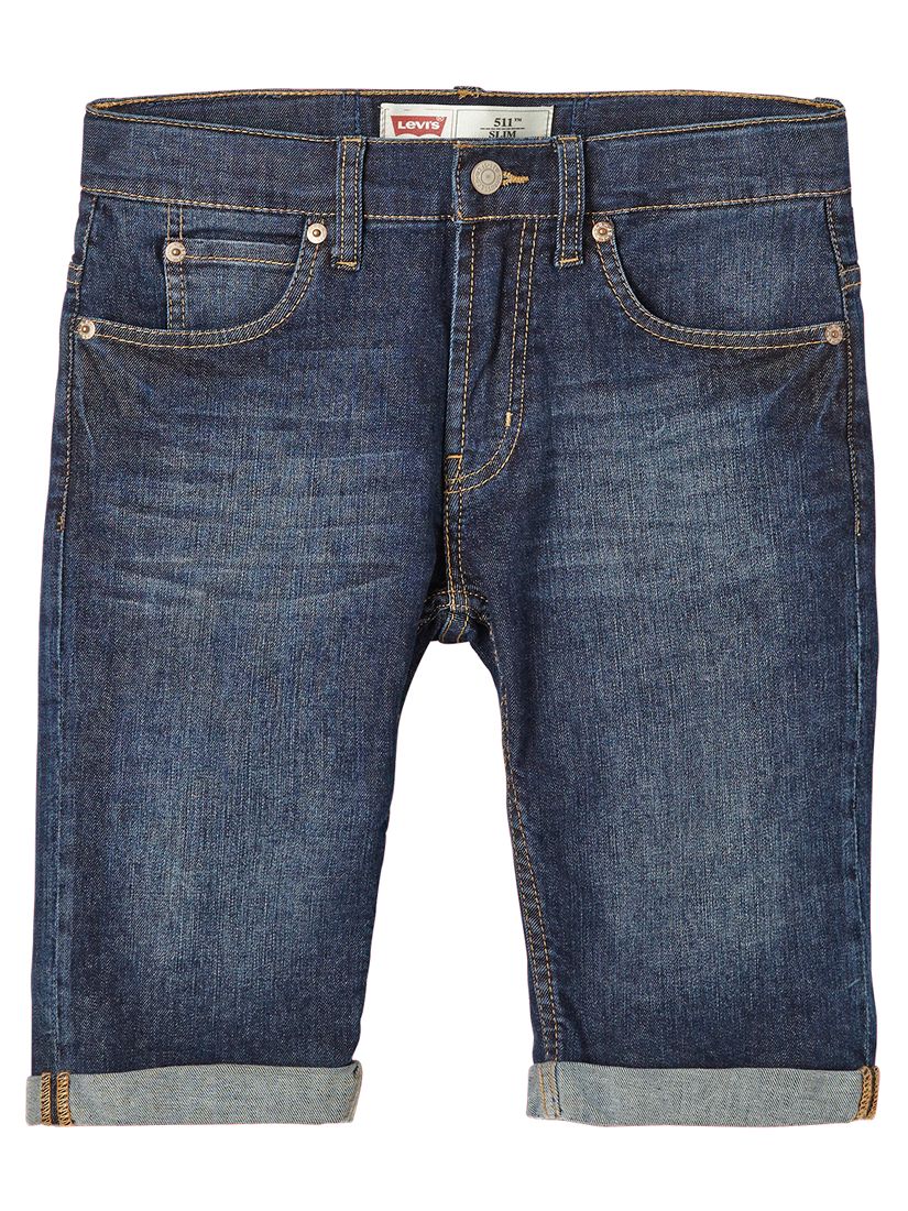 Levi's Boys' Denim Slim Fit Bermuda Shorts, Dark Blue