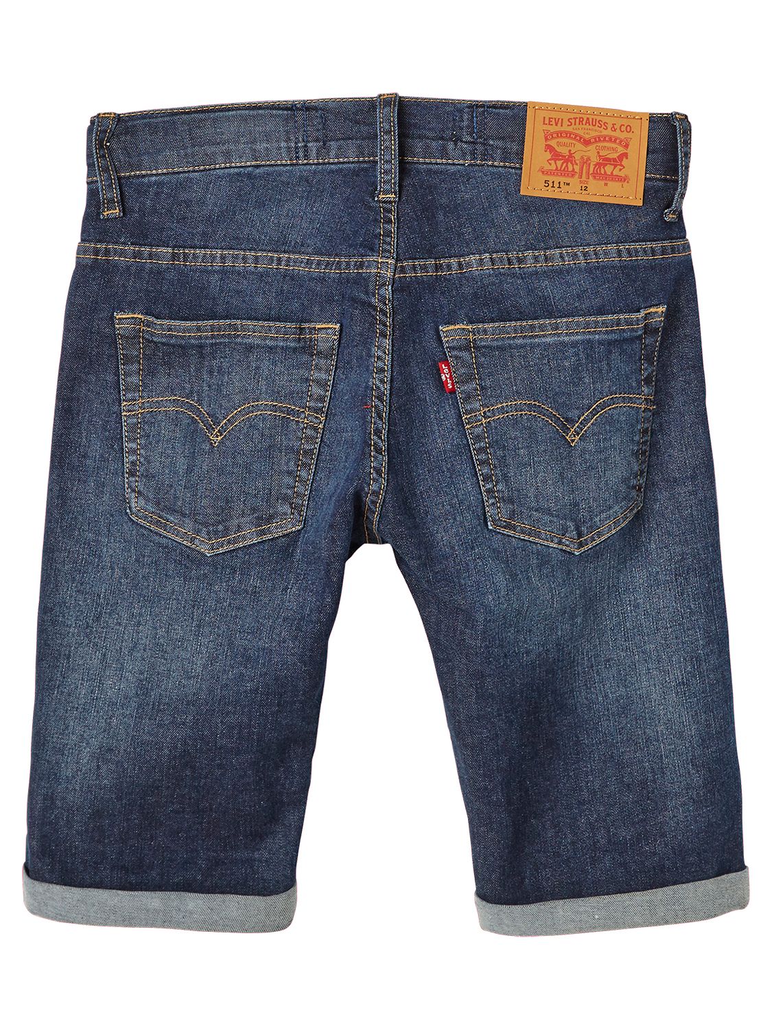 Levi's Boys' Denim Slim Fit Bermuda Shorts, Dark Blue