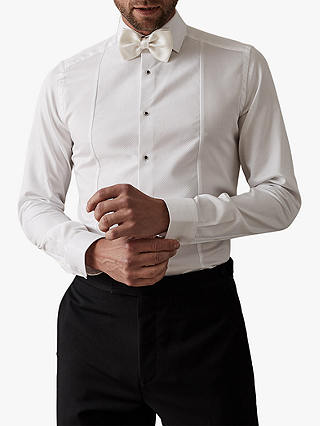 Reiss Marcel Button Detail Slim Fit Shirt, White
