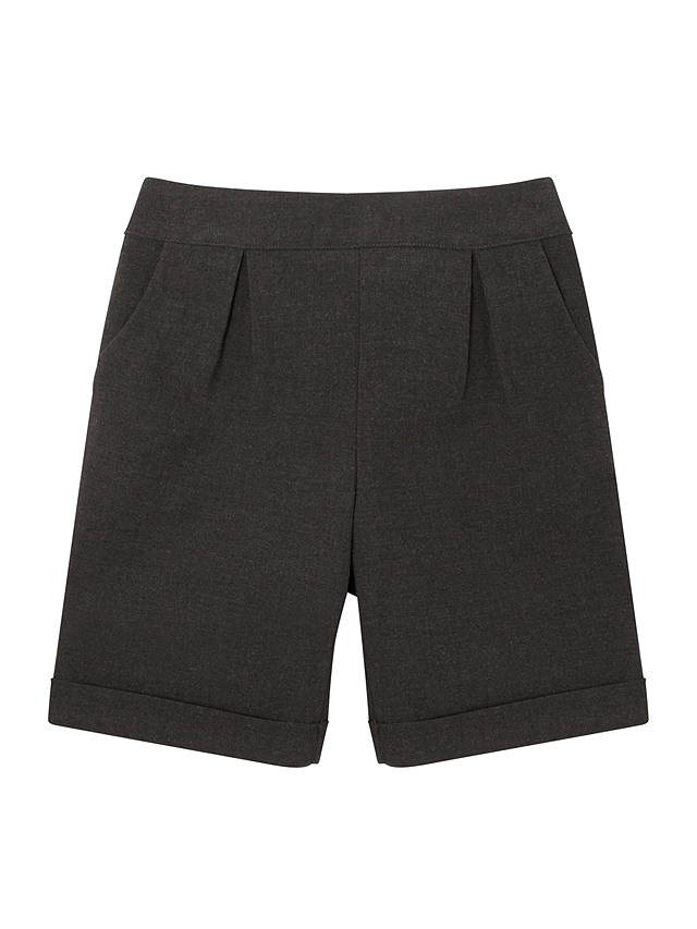 John Lewis Girls' Adjustable City School Shorts, Grey