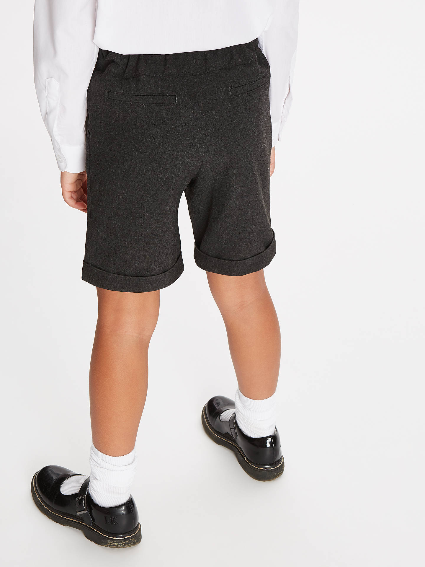 John Lewis & Partners Girls' Adjustable City School Shorts, Grey at ...