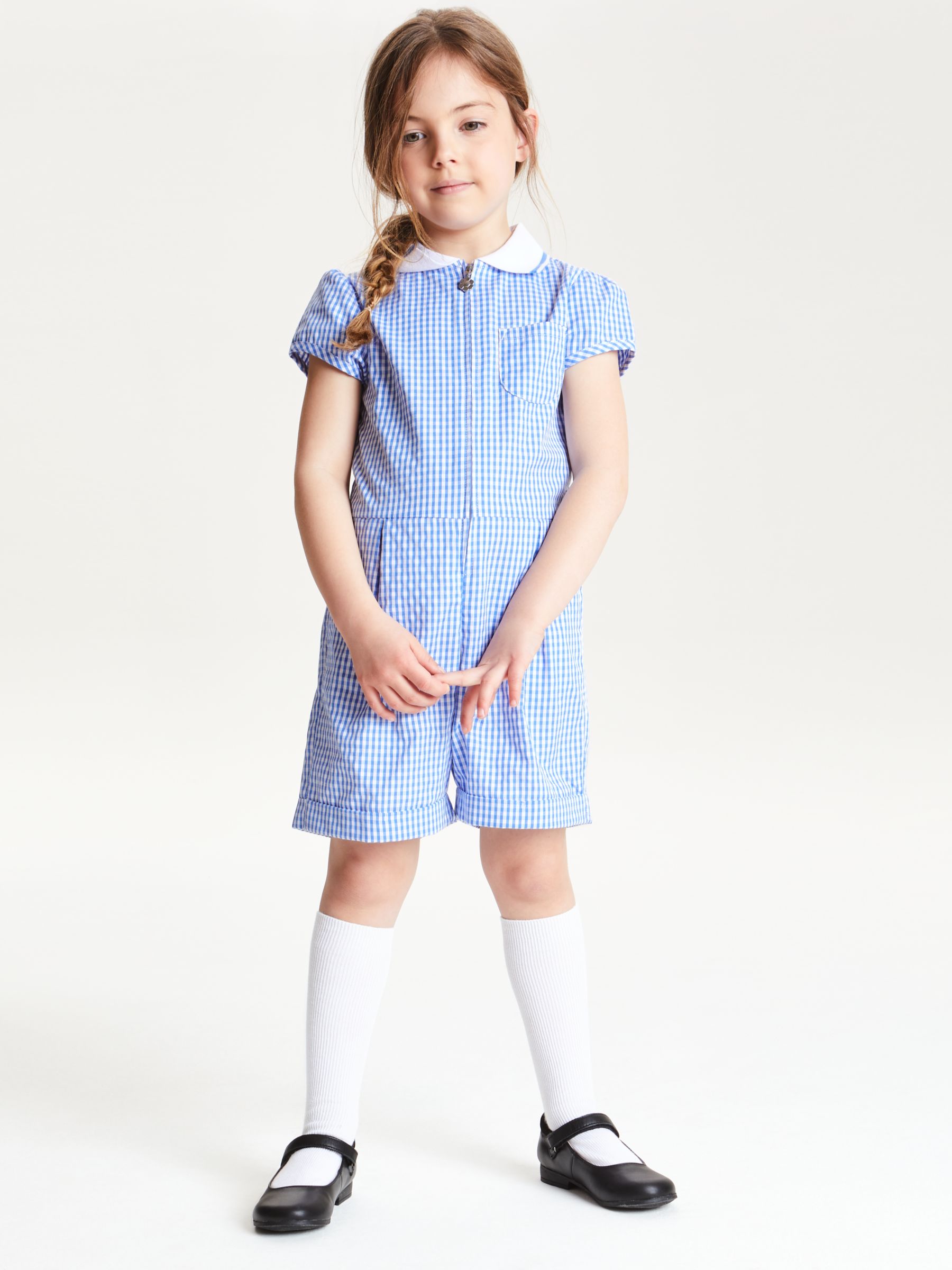 light blue gingham school dress