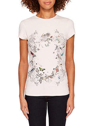 Ted Baker Jow Enchanted Dream Fitted T-Shirt, Pale Pink
