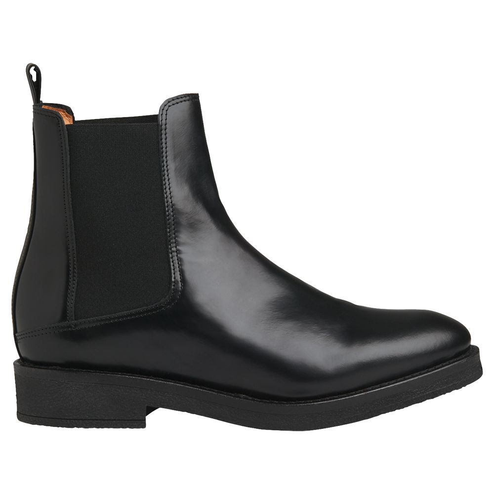 Whistles Rubber Ankle Chelsea Boots, Black Leather