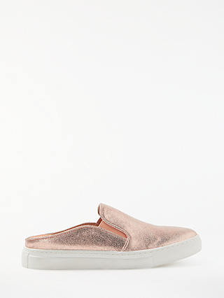 John Lewis & Partners Slip On Backless Trainers, Rose Gold