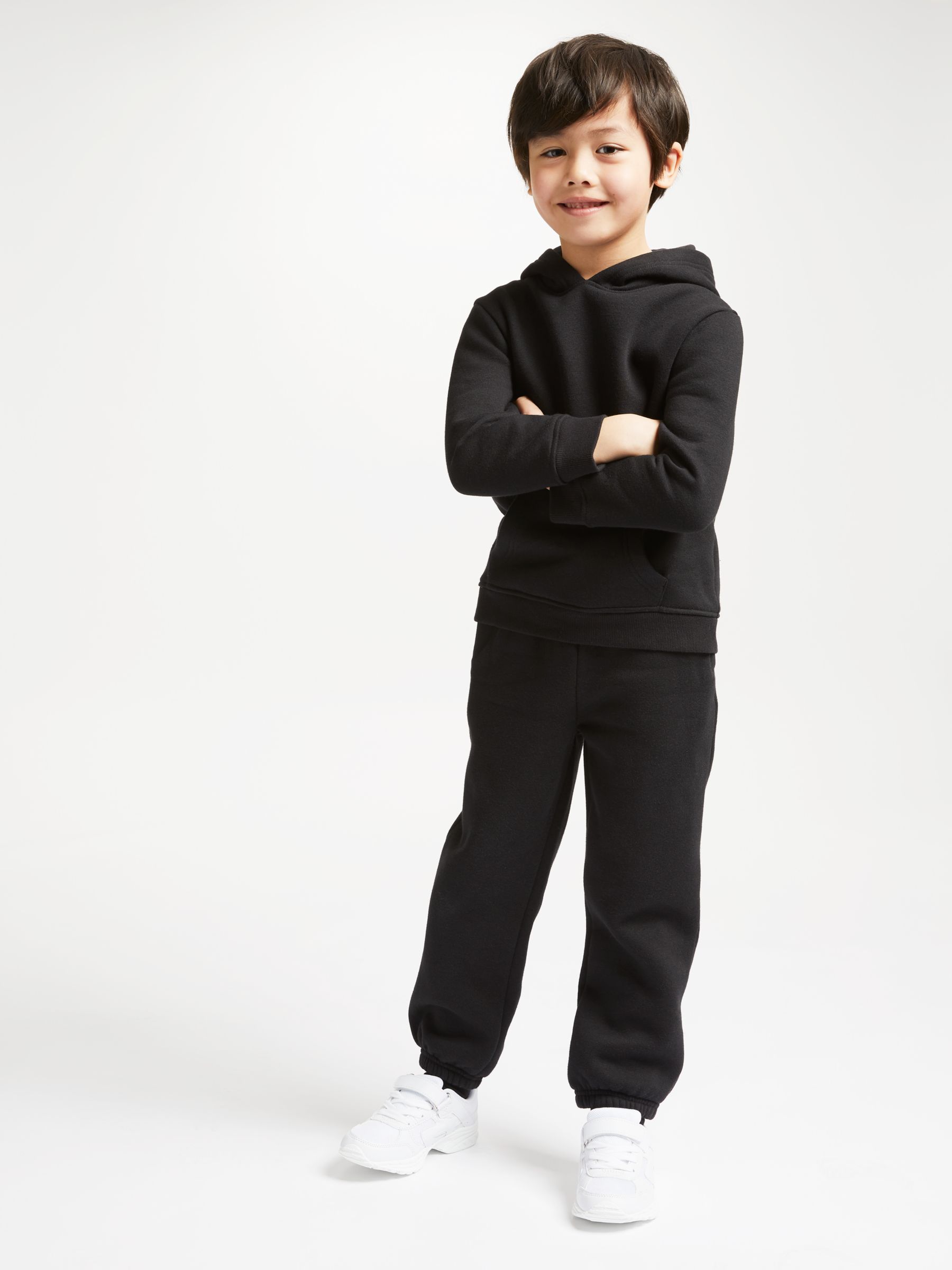 boys black school joggers