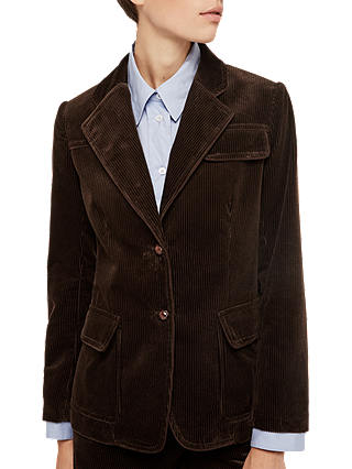 Gerard Darel Veste Cotton Cord Jacket, Brown
