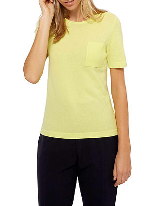 Jaeger Cashmere Pocket T-Shirt, Lime